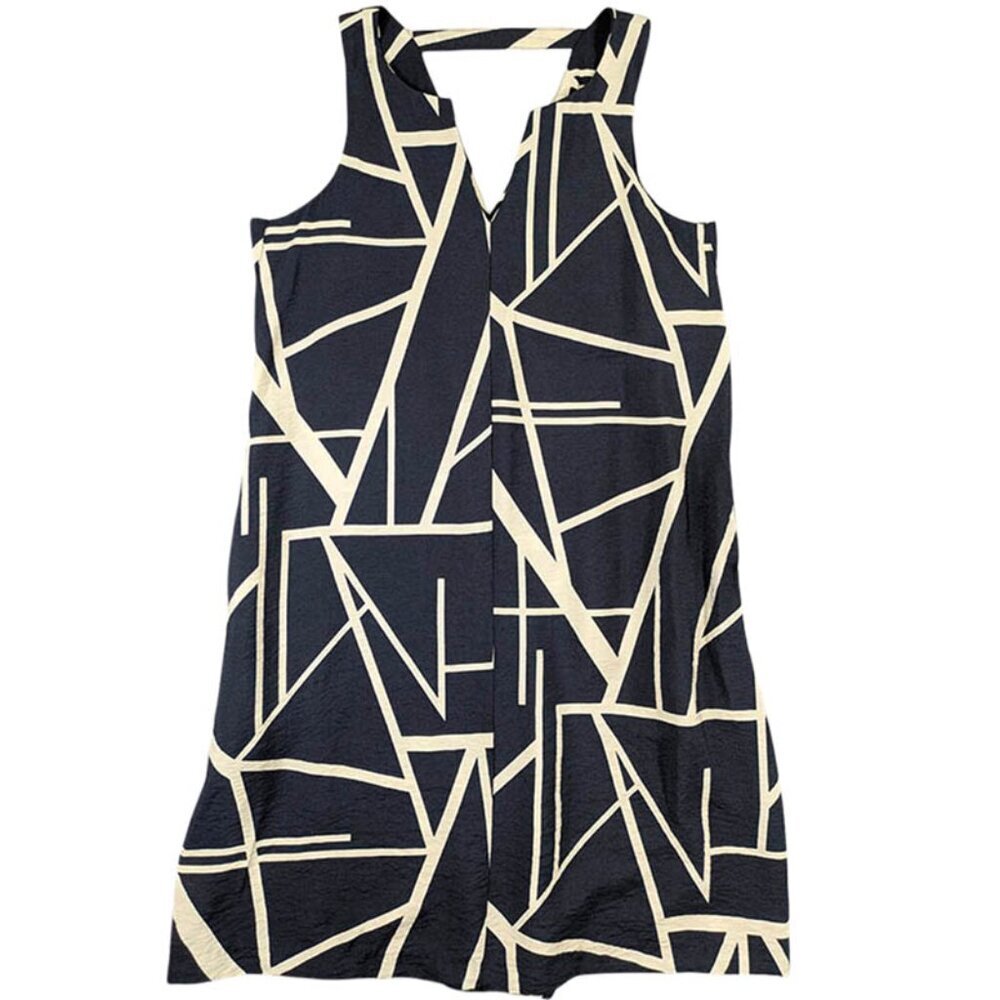 NEW‎ Banana Republic Shift Dress Womens Small Blue Abstract Geometric Artistic